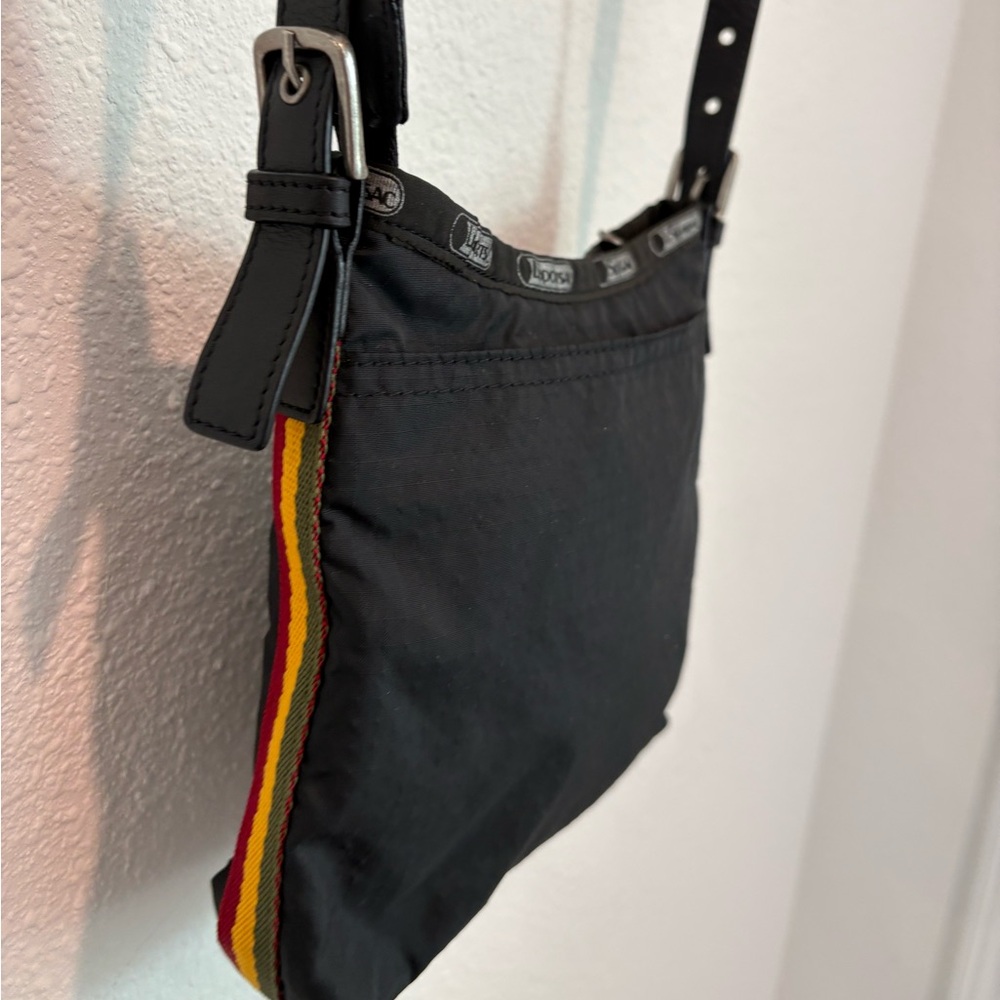 L.A.M.B. Collab Gwen Stefani X LeSportsac Crossbody Rasta Stripe Bag